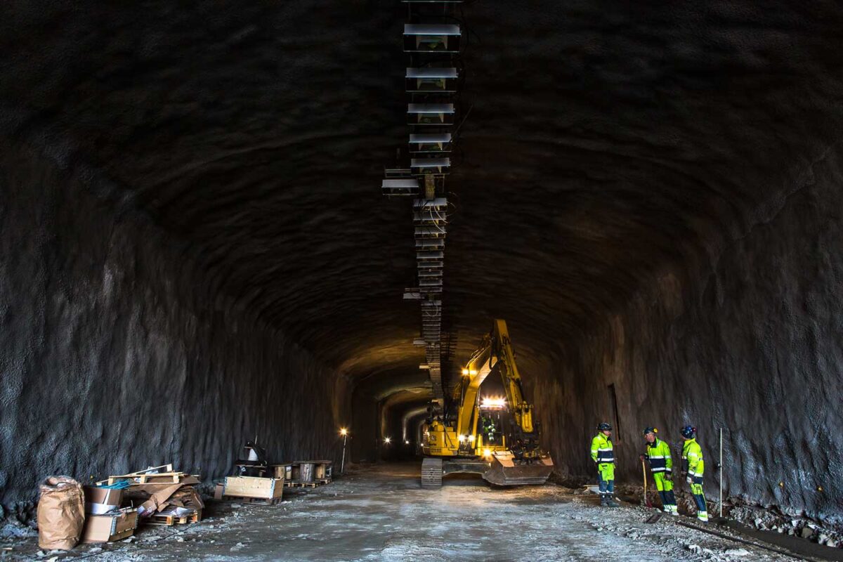 Betongrenovering i tunnel